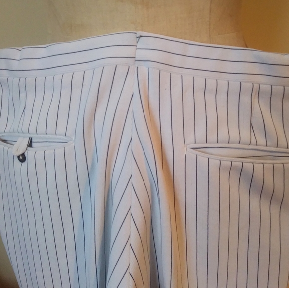 Vintage Fortrel Taylor Made, Custom Made Wedding Light Grey And Dark Blue Pants - Picture 6 of 7
